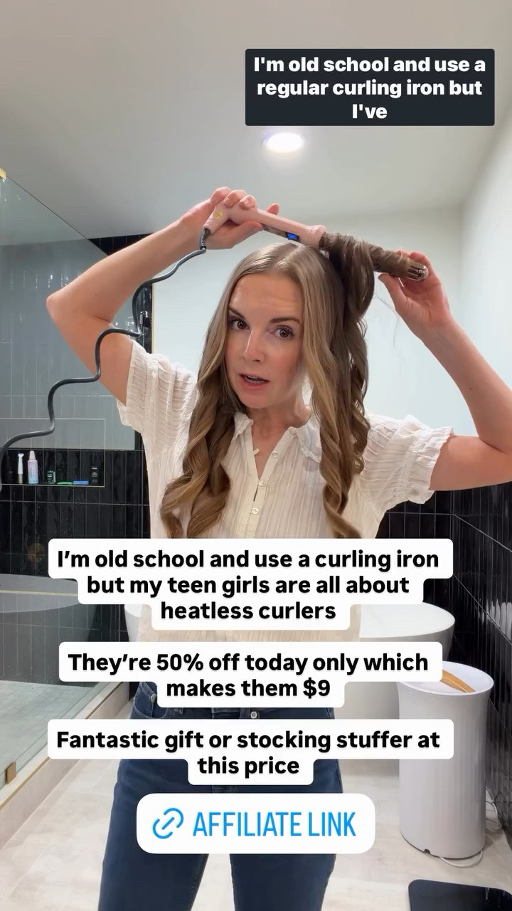I’m old school and use a curling iron but my teen girls are all about heatless curlers 

They’re 50% off today only which makes them $9 

Fantastic gift or stocking stuffer at this price