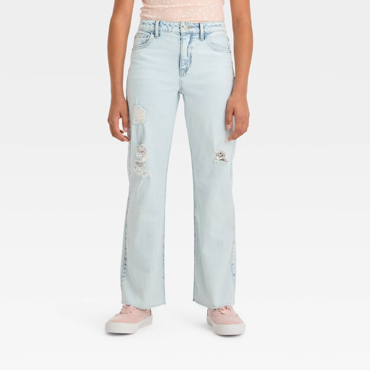 Girls' High-Rise Baggy Wide Leg Jeans - art class™ | Target