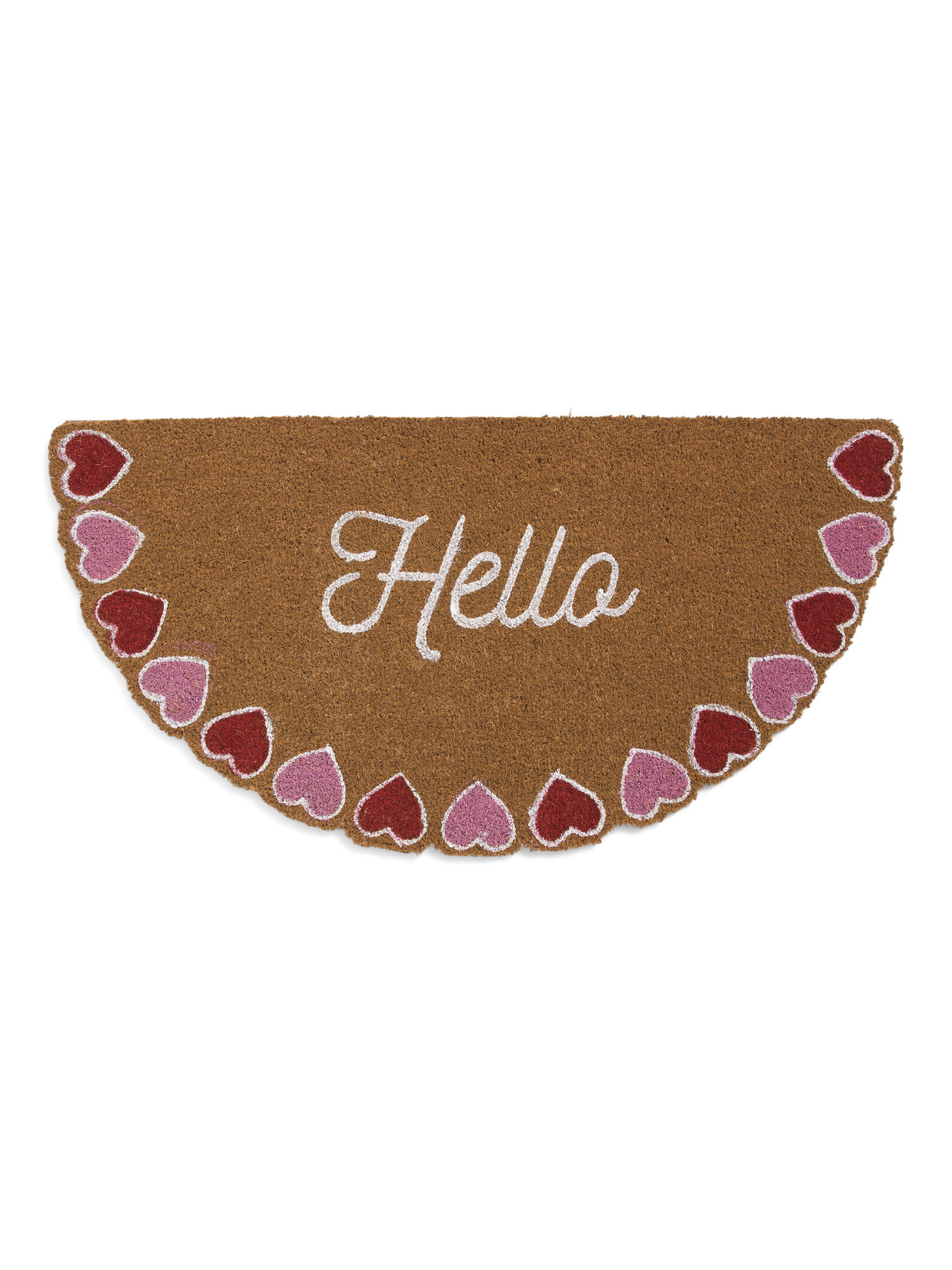 20x40 Hello Heart Half Moon Coir Doormat | Home | Marshalls | Marshalls