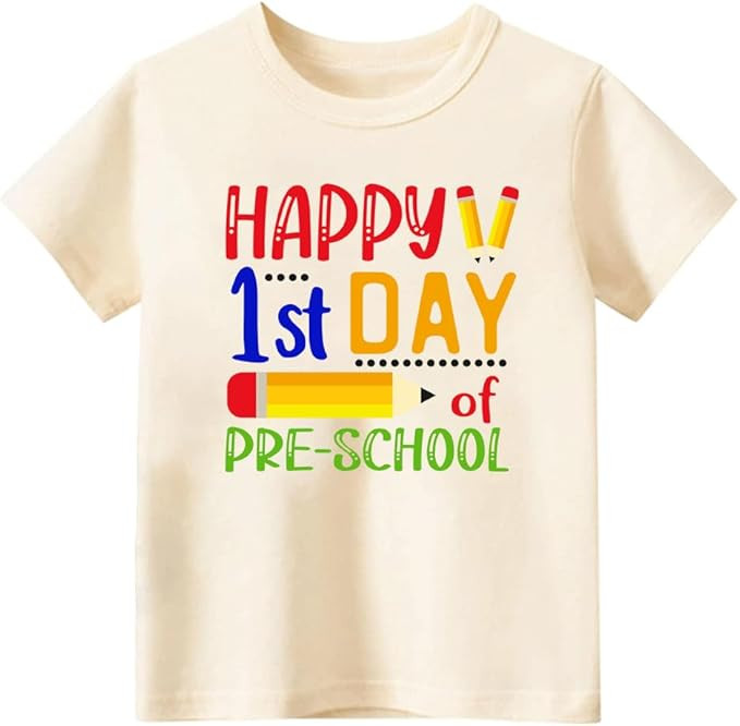 Back to School Shirt for Toddler First Day of Pre-K Shirt for Boys & Girls, Preschool T-Shirt 2T-... | Amazon (US)