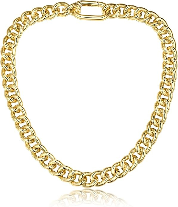 GoldChic JEWELRY Chunky Cuban Link for Women,Statement Curb Chain Necklace for Her,Thick Trendy 1... | Amazon (US)