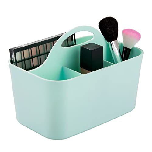 mDesign Small Plastic Shower/Bath Storage Organizer Caddy Tote with Handle for Dorm, Shelf, Cabinet  | Amazon (US)