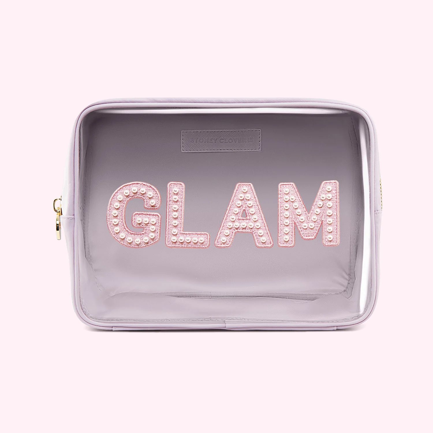 Glam Lilac Clear Front Large Pouch | Customizable Large Pouch - Stoney Clover Lane | Stoney Clover Lane