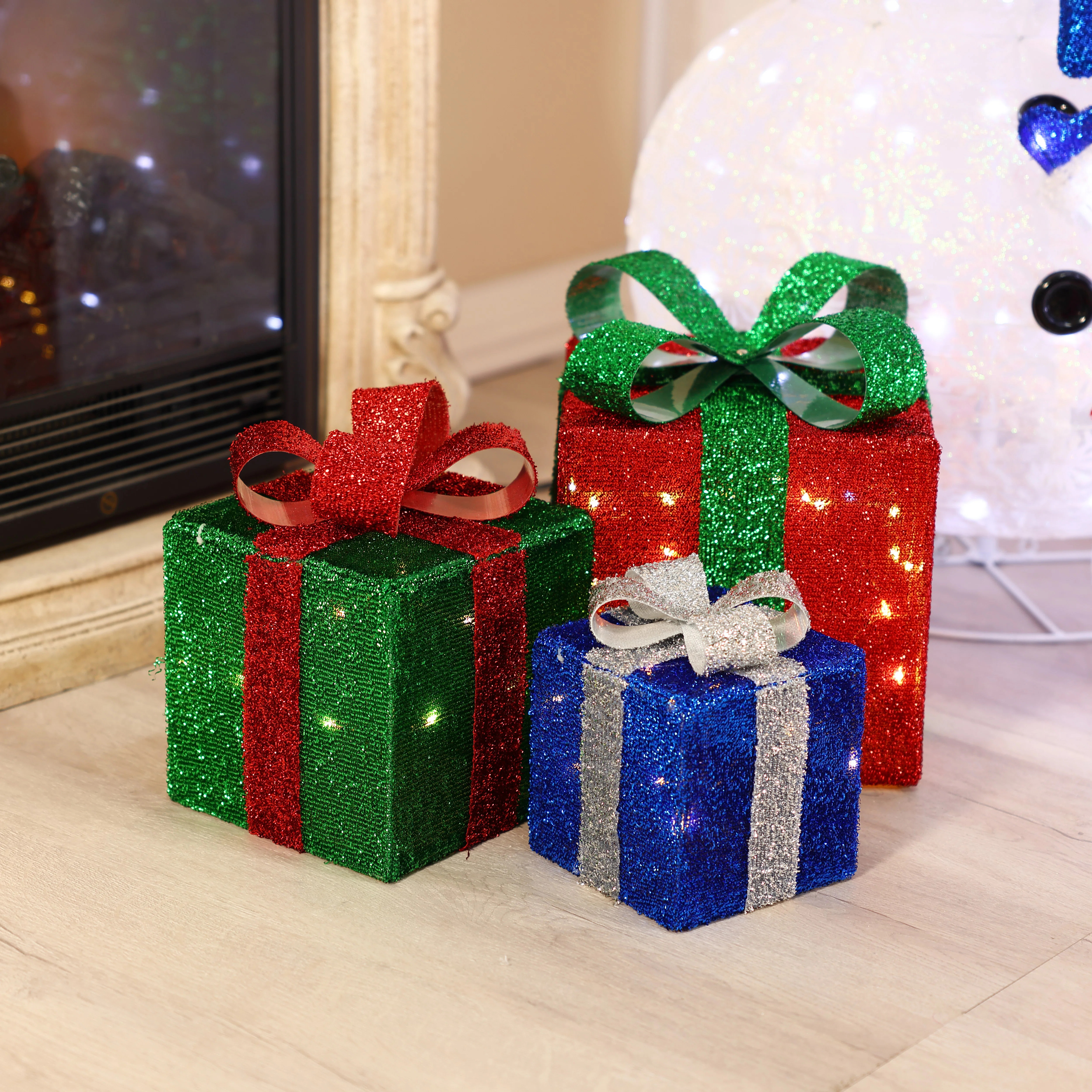 Holiday Presents Decoration Lighted Display (Set of 3) | Wayfair North America