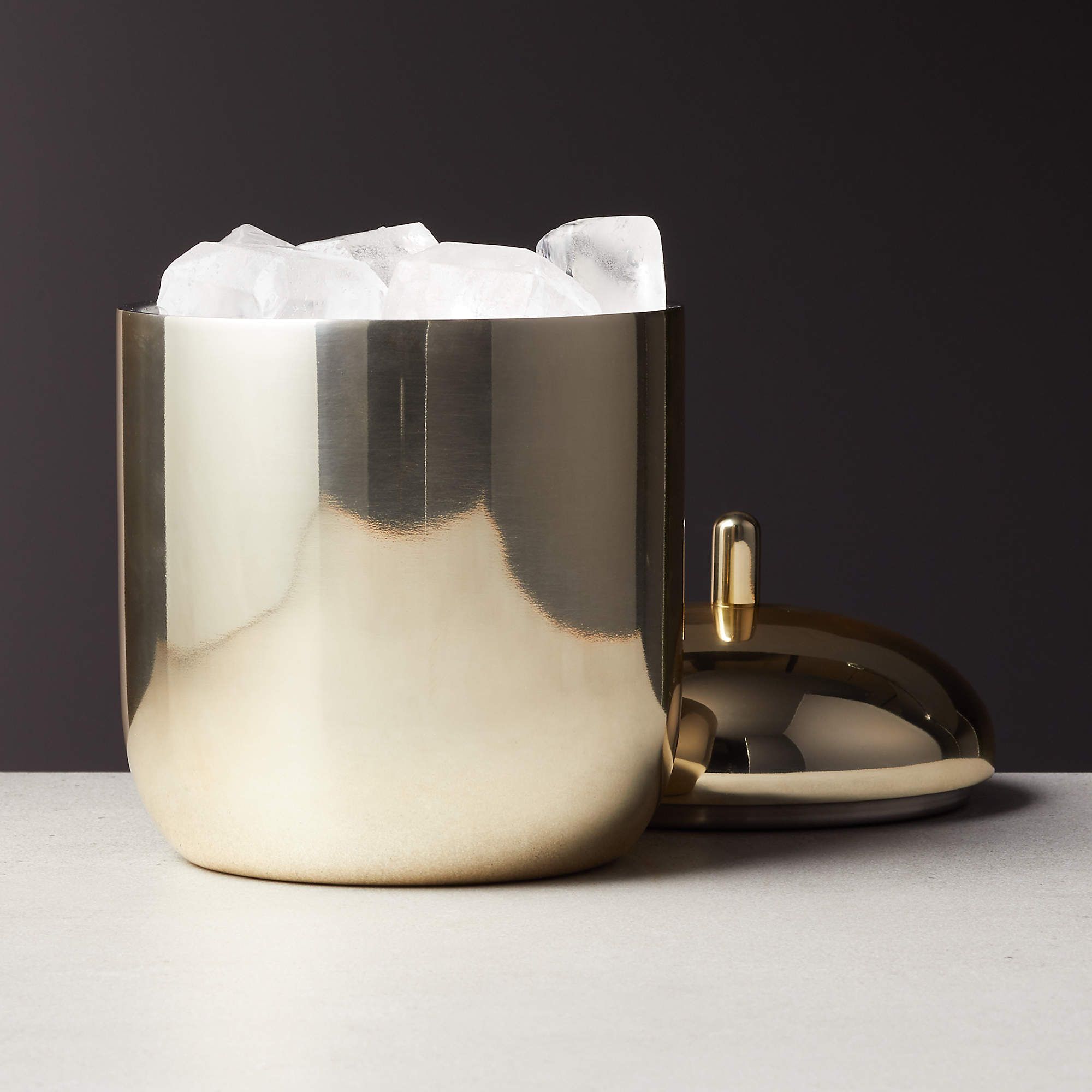 Mae Champagne Gold Ice Bucket + Reviews | CB2 | CB2
