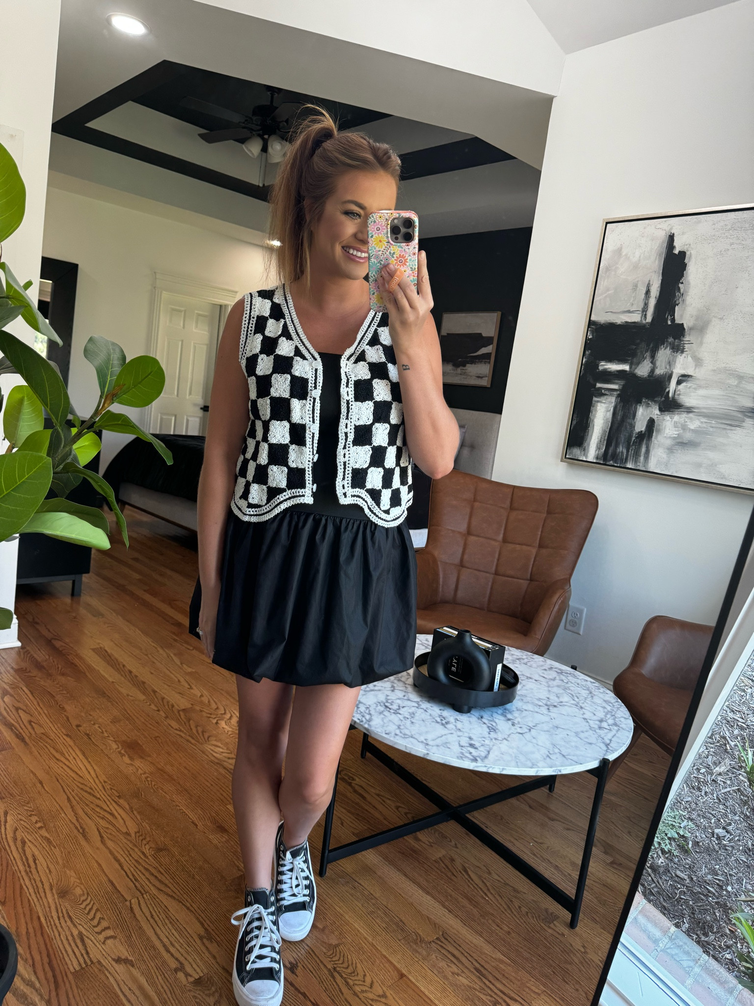 fall inspo for styling a bubble dress 🫧🖤 I’m wearing a medium in the dress + vest! Both are Amazon finds 🙌🏻

#LTKFindsUnder50 #LTKShoeCrush #LTKStyleTip