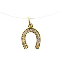 Horseshoe Pendant Necklace Charm Floating Illusion Good Luck Fashion Jewelry Women's | Etsy (US)