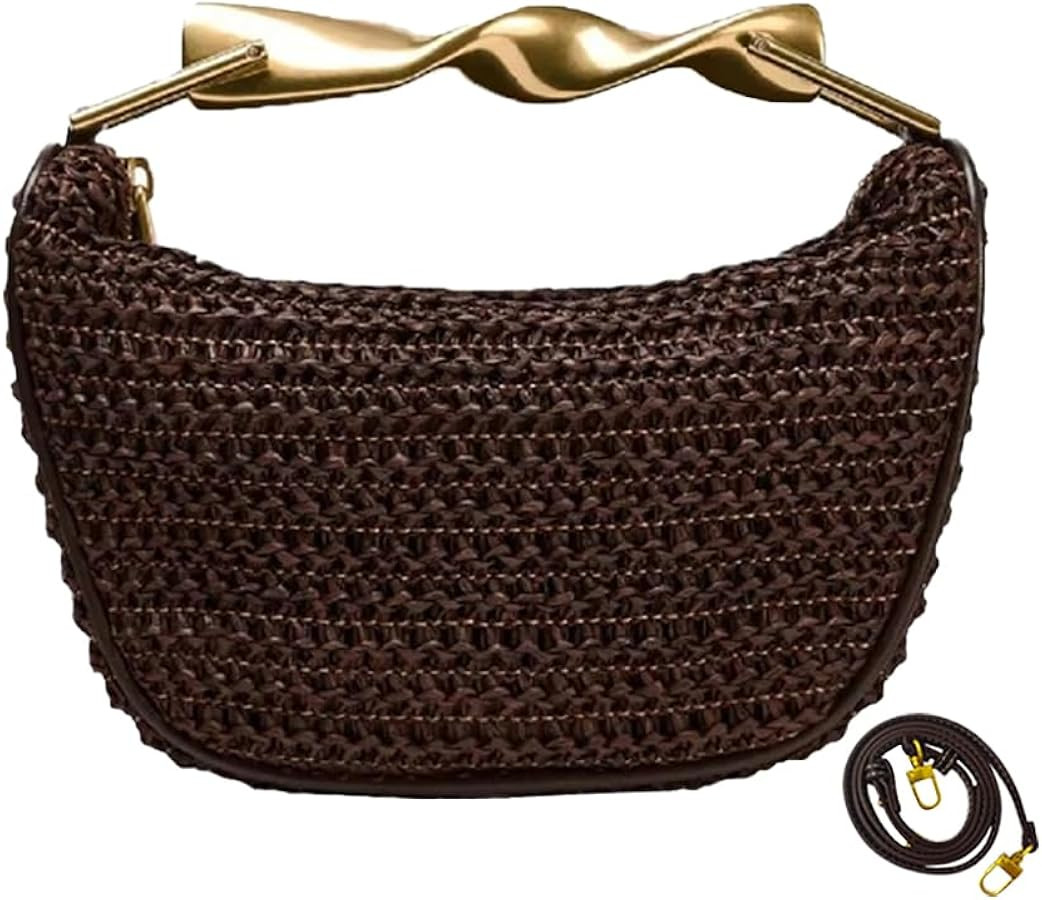 JYG Mini Handmade Straw Crossbody Bags for Women Summer Beach Satchel Purse Fashion Woven Shoulde... | Amazon (US)