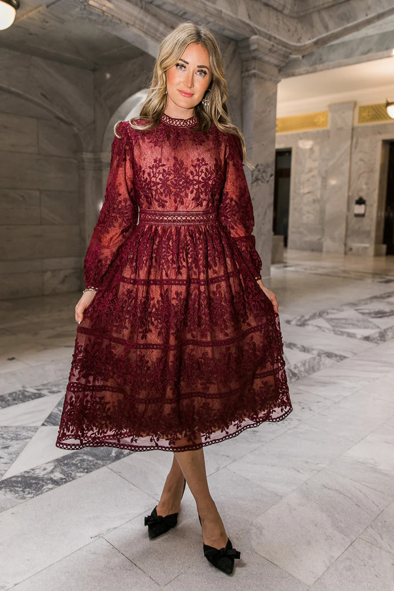 Sicily Dress in Wine | Ivy City Co