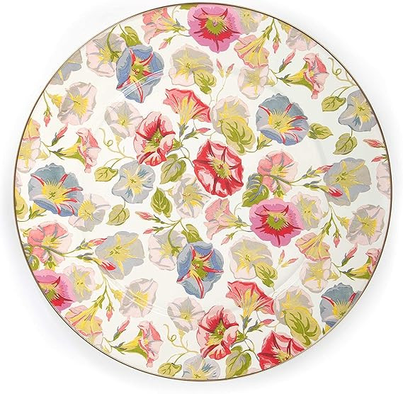 MacKenzie-Childs Morning Glory Large Serving Platter, 16-Inch Serving Dish, Round Floral Serving ... | Amazon (US)