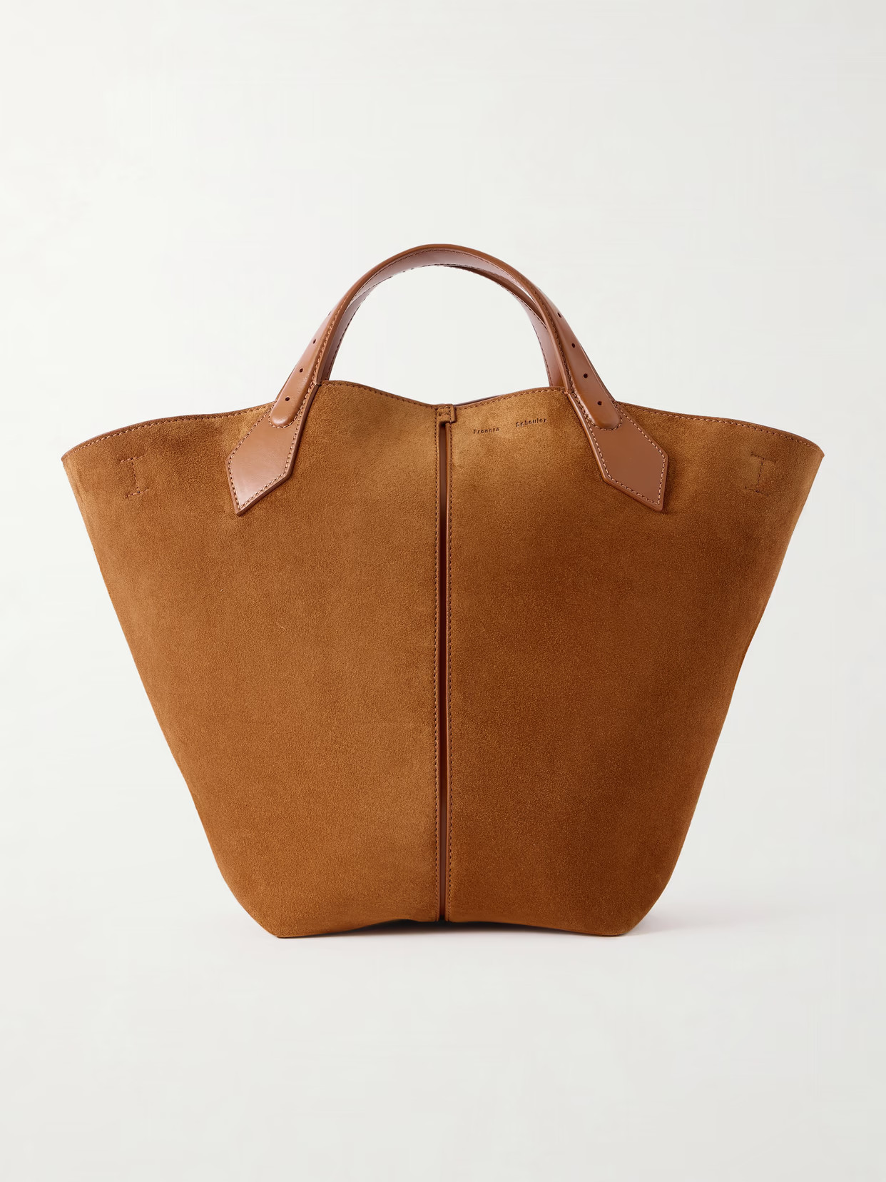 Proenza Schouler - Large Chelsea Leather-trimmed Paneled Suede Tote - Tan | NET-A-PORTER (UK & EU)