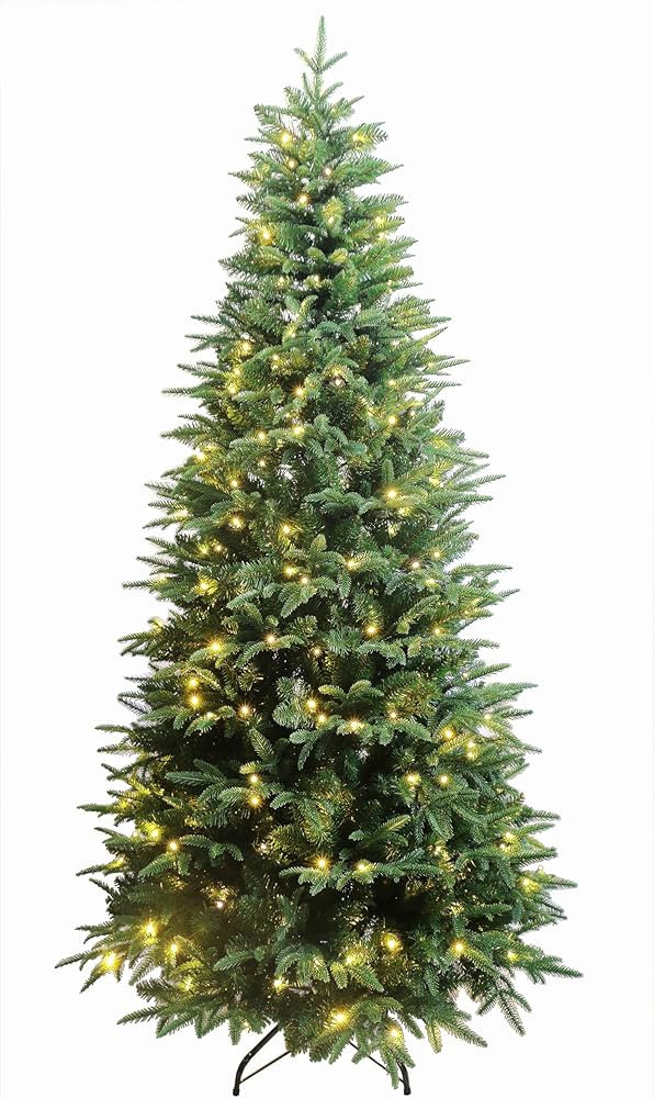 Luxury Real Feel Forest Fir Slim Christmas Tree Pre-lit with Dual Color LEDs (Pre-lit 7ft) | Amazon (CA)