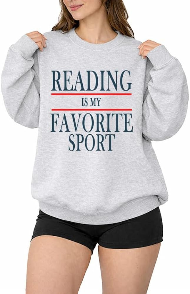 Reading Is My Favorite Sport Sweatshirt Funny Reading Sweatshirt Bookish Gifts for Women Book Lov... | Amazon (US)