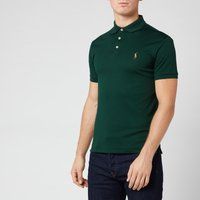 Polo Ralph Lauren Men's Pima Soft Touch Slim Fit Short Sleeve Polo Shirt - College Green - XXL | Coggles (Global)