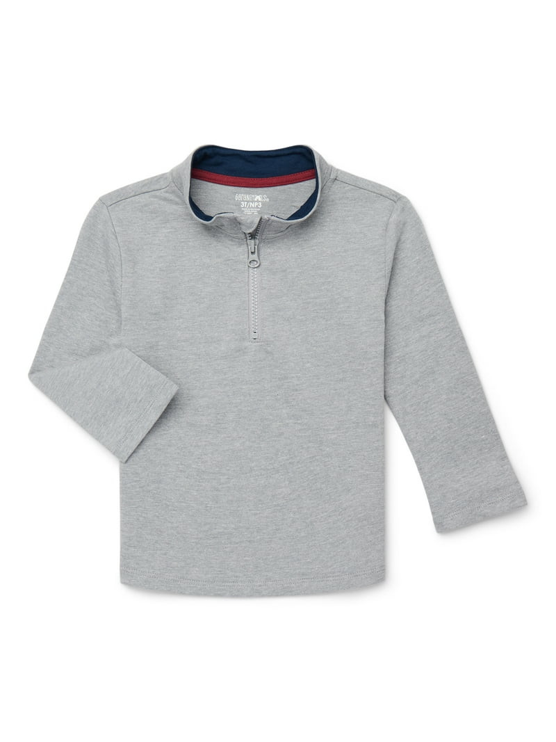 Garanimals Toddler Boys Quarter Zip Pullover with Long Sleeves, Sizes 18M-5T | Walmart (US)