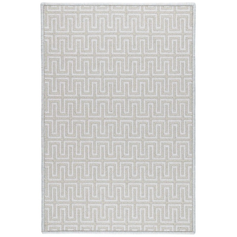 Maze Platinum Woven Wool Custom Rug | Annie Selke