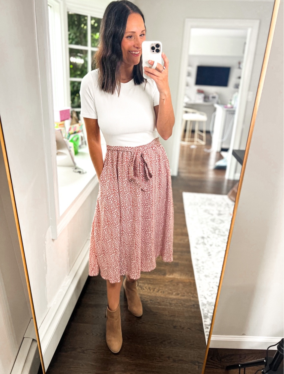 Teacher outfit by a teacher 👩🏻‍🏫 dress size small with pockets. linking the other print I have too. 

Teacher style. Work outfit. Workwear. Affordable style.

#LTKworkwear #LTKFind #LTKunder50
