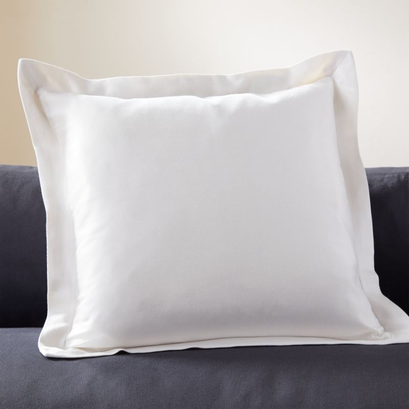 23" Cloud Ivory Pillow with Feather-Down Insert + Reviews | CB2 | CB2