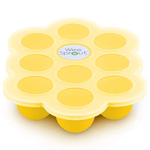 WeeSprout Silicone Baby Food Freezer Tray with Clip-on Lid by WeeSprout - Perfect Storage Container  | Amazon (US)