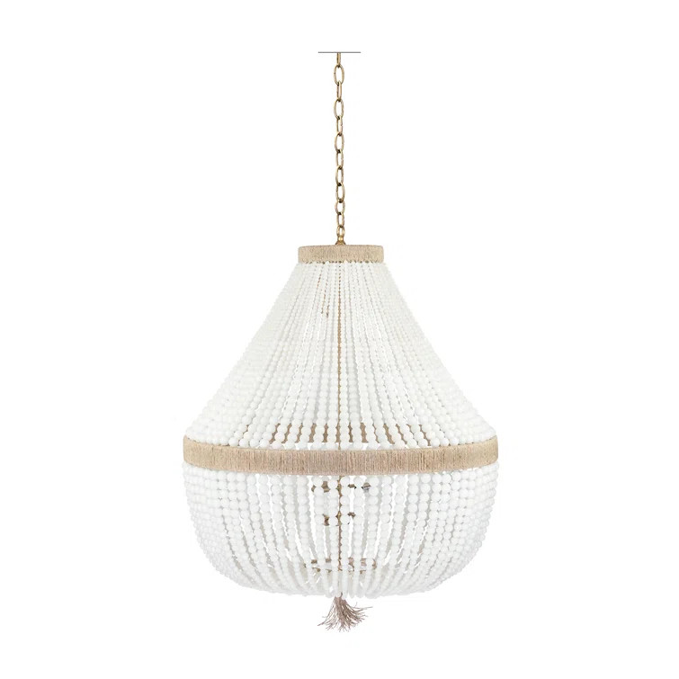 Orbit 4 - Light Unique / Statement Empire Chandelier with Beaded Accents | Wayfair North America