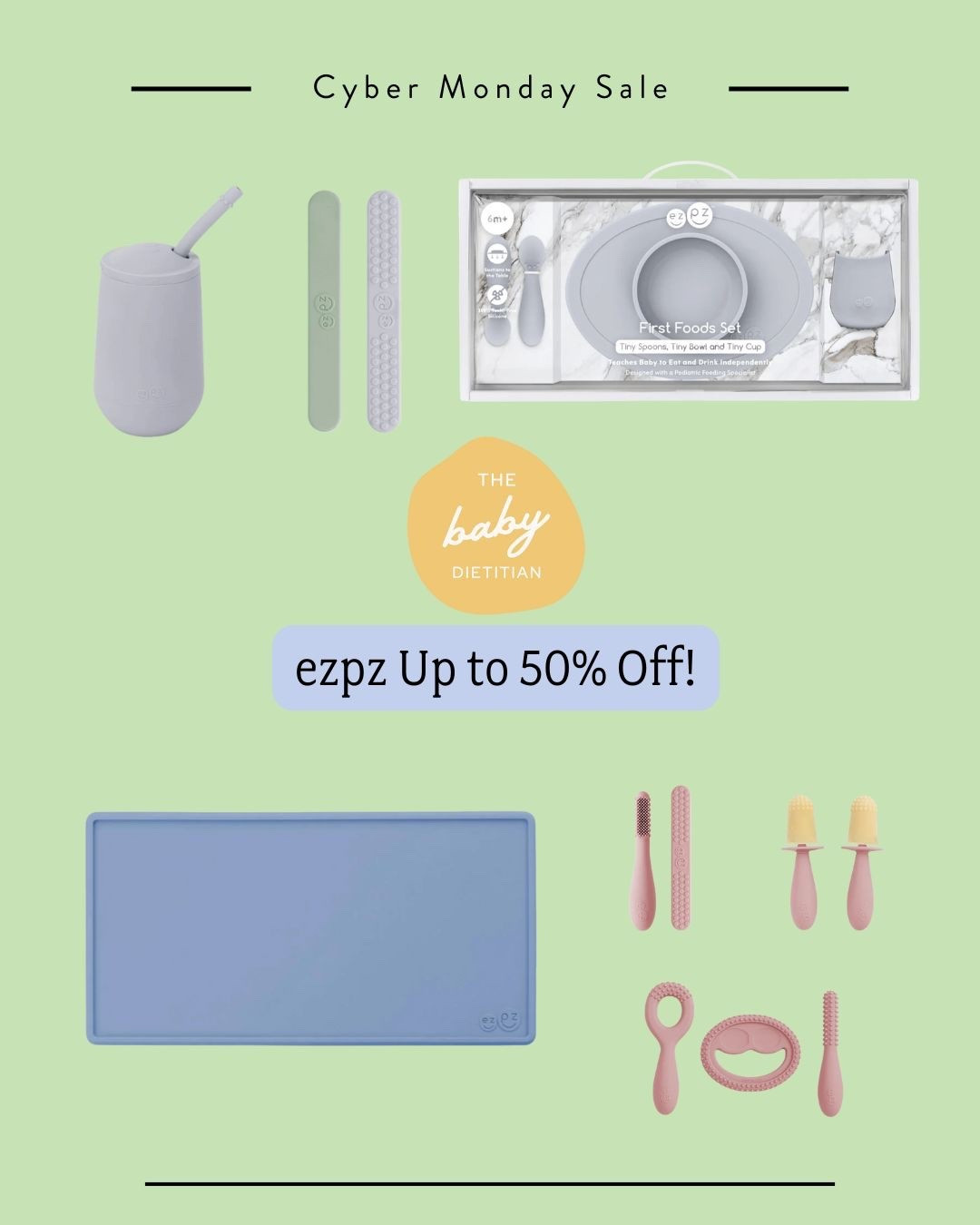ezpz: Up to 50% off for Cyber Monday! 

#LTKKids #LTKCyberWeek #LTKBaby
