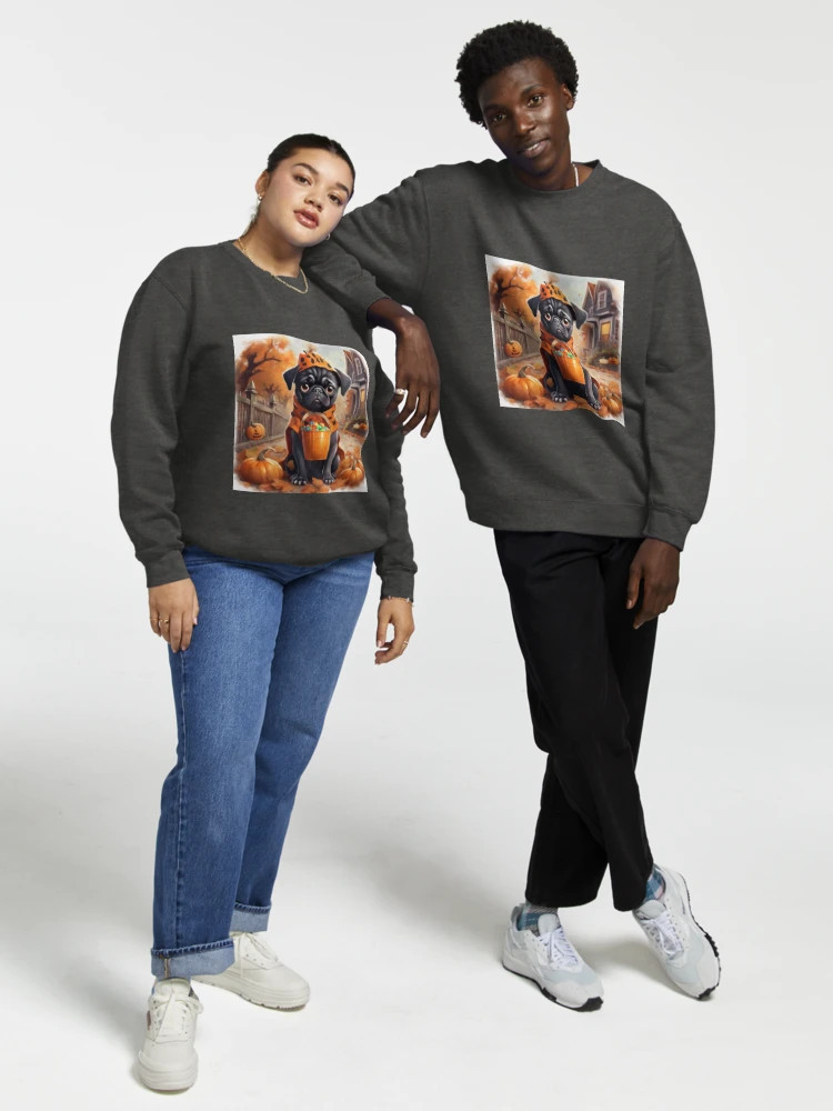 Halloween Pug Pullover Sweatshirt | Redbubble (US)