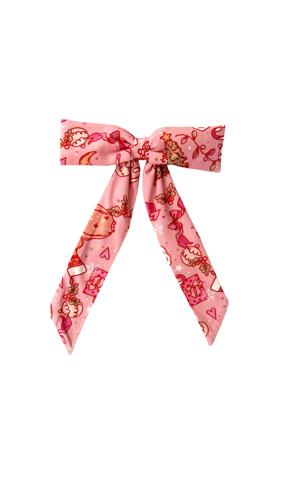 PRE-ORDER SHIPPING 12/3 - Pink Christmas Doodle Dreams Hair Bow IMJ x | In My Jammers
