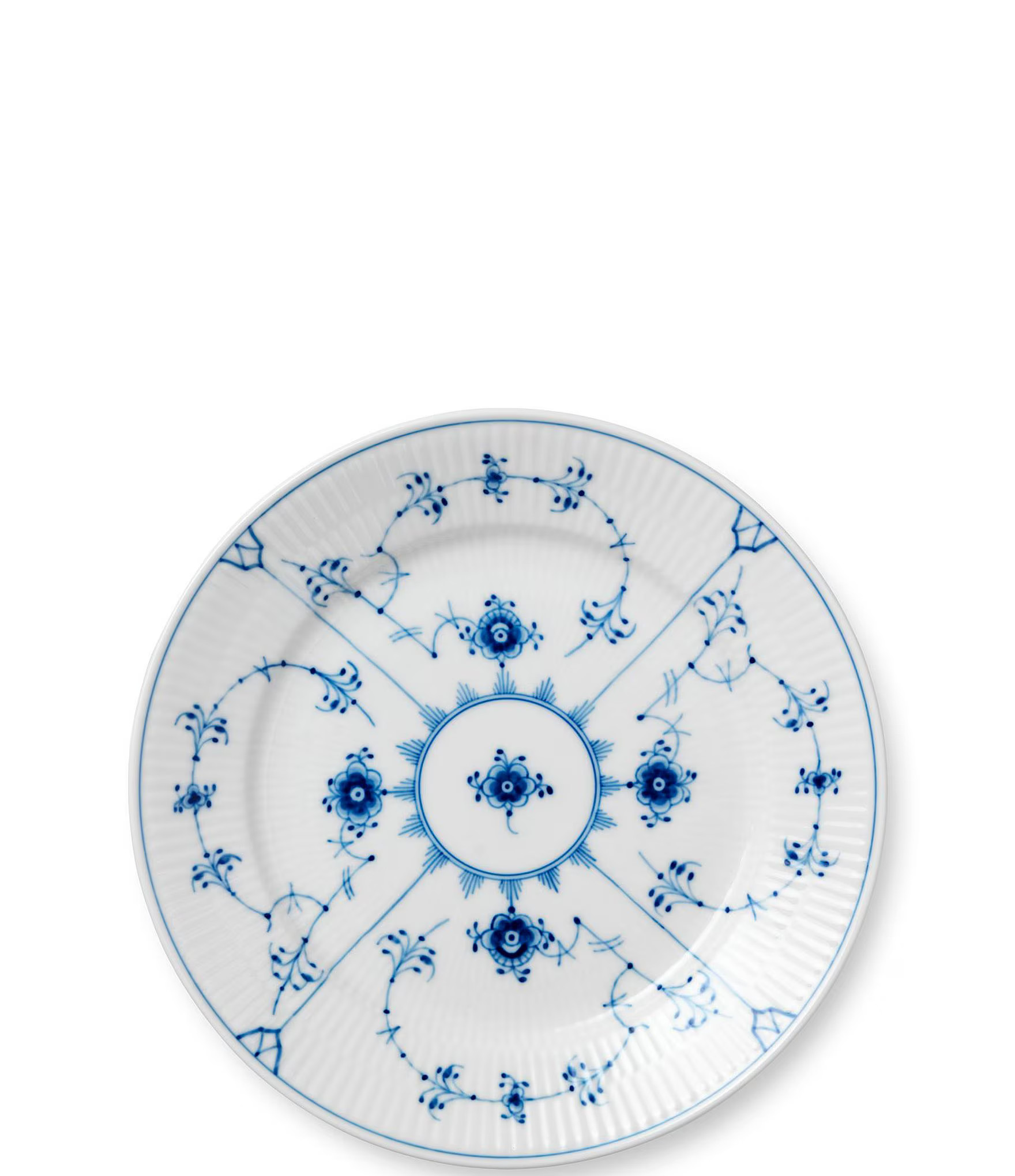 Royal Copenhagen Blue Fluted Plain Floral Pattern Porcelain Salad Plate | Dillard's | Dillard's