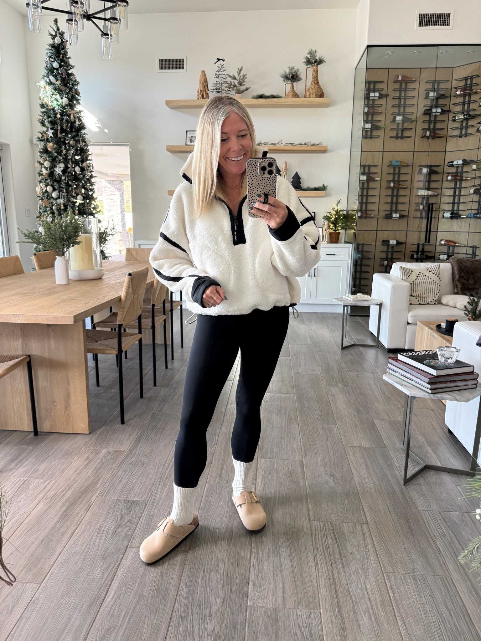 Free people half zip fleece. I have on an XS. Small spanx leggings and 39 Birkenstocks 


#LTKOver40 #LTKActive #LTKHoliday