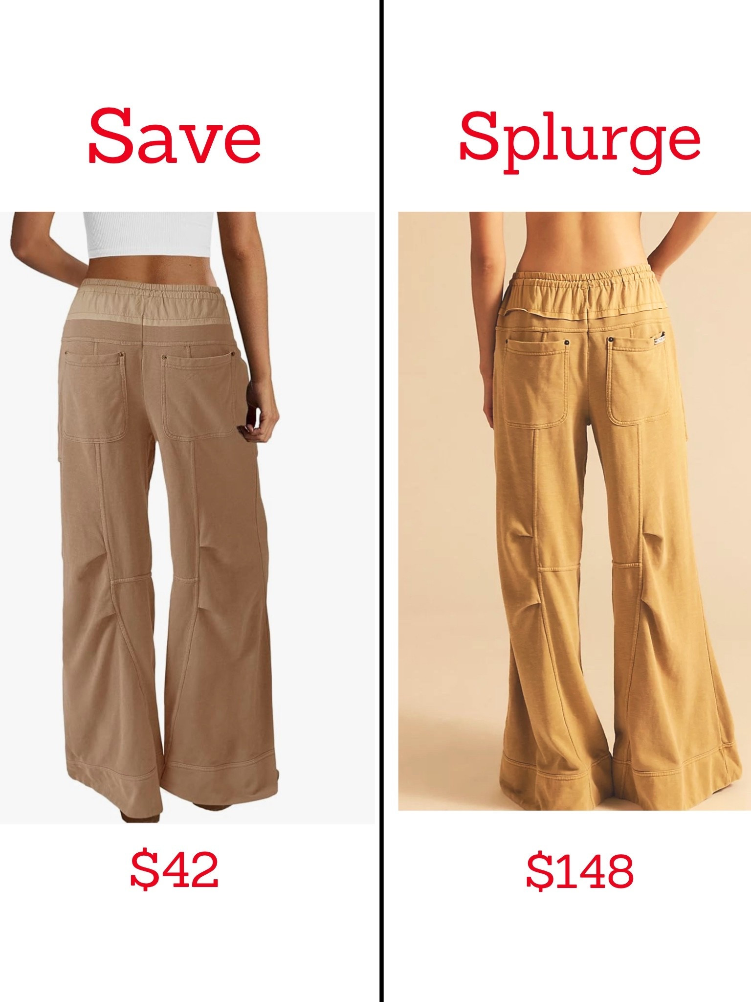 Save or splurge. Both come in several different colors 