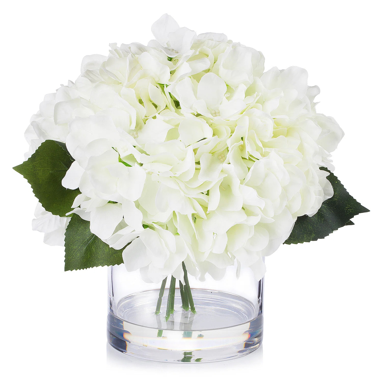 Faux Silk Hydrangea Arrangement in Vase | Wayfair North America