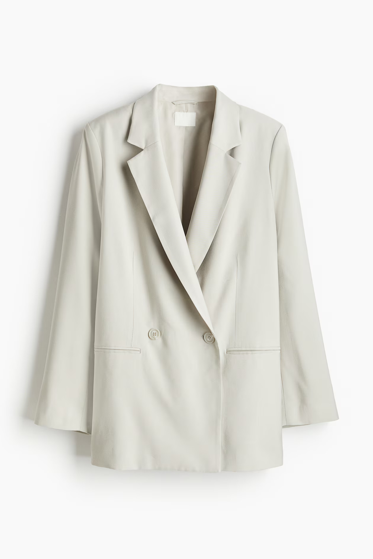 Double-breasted Blazer - Light gray - Ladies | H&M US | H&M (US + CA)