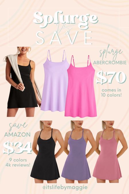 Splurge on this Abercrombie tennis dress or save on a similar Amazon find for only $34!

#Abercrombie #activewear #tennisdress #activedress #amazonfinds #summerfashion #amazonactivewear #travelerdress

#LTKunder50 #LTKunder100 #LTKfit