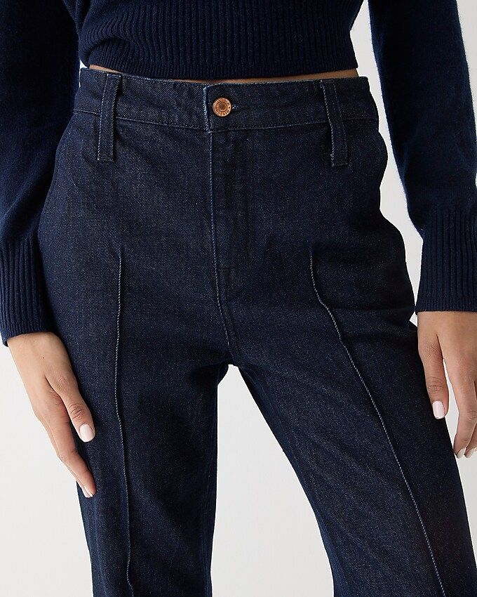 Limited-edition Point Sur pintuck flare jean in Rinse wash | J.Crew US