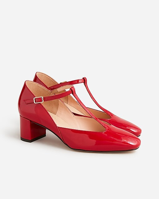 Millie T-strap heels in patent leather | J. Crew US