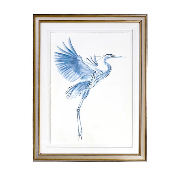 Soaring Heron Watercolor | Caitlin Wilson Design