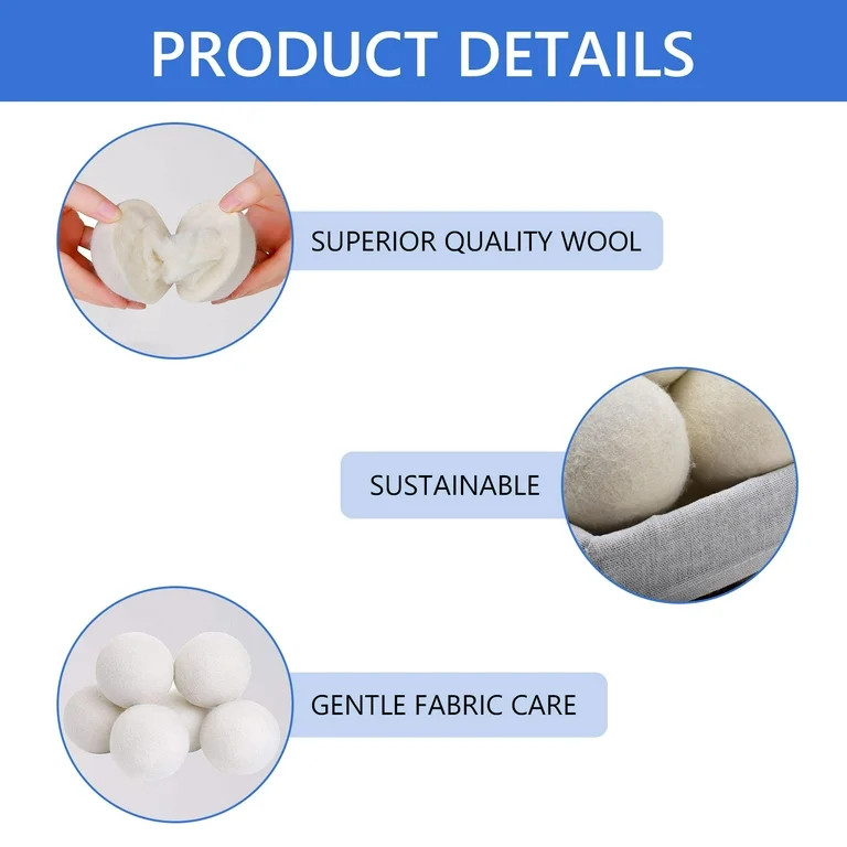 Tripumer 10 Pcs Wool Dryer Balls Wool Handmade Dryer Balls  2 inch in diameter  Natural Fabric So... | Walmart (US)
