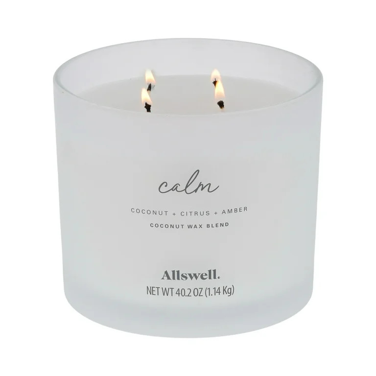 Allswell Calm (Coconut + Citrus + Amber) Scented 4-Wick Spa Jar Candle 40.2oz - Walmart.com | Walmart (US)