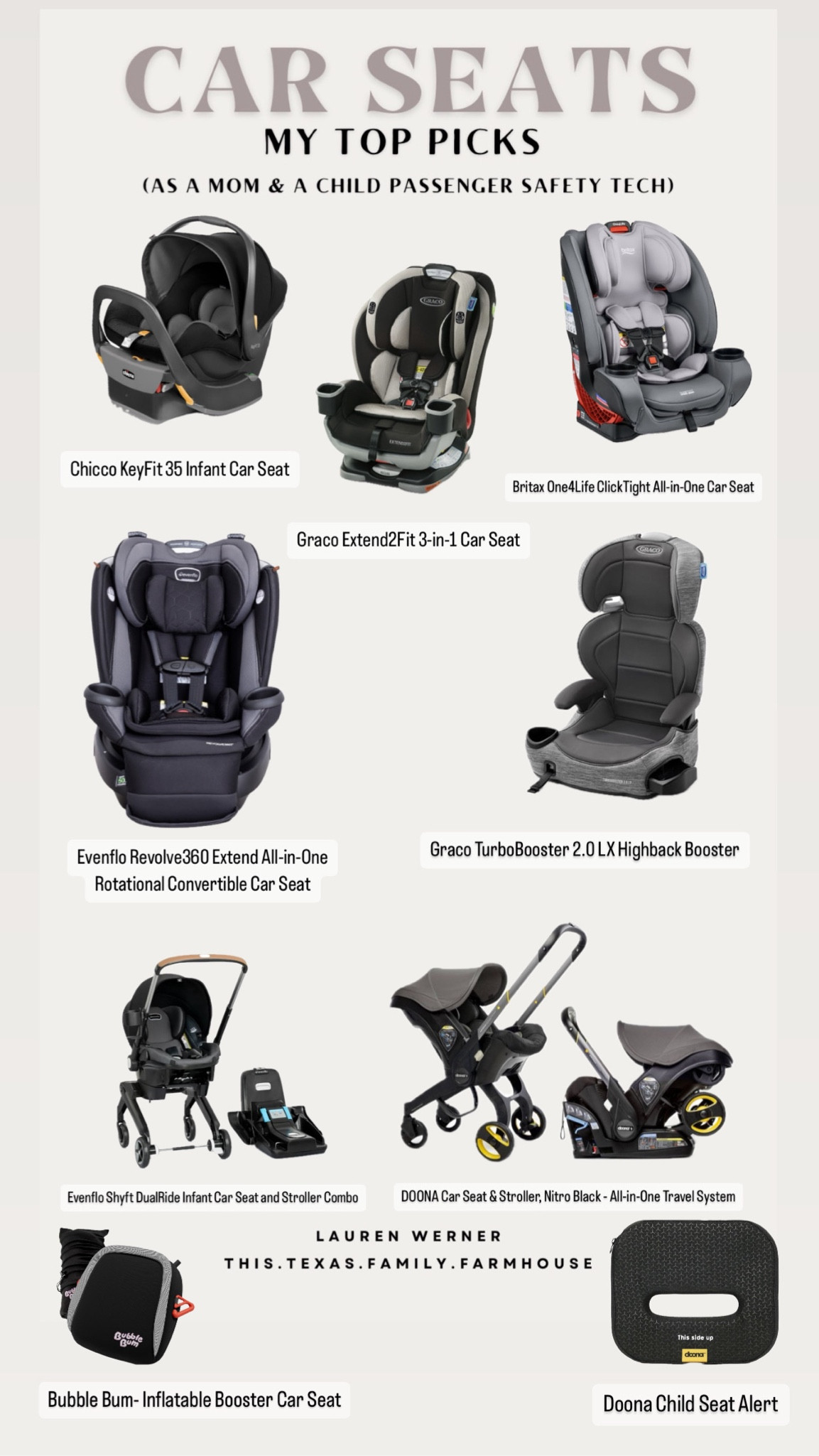 My top picks of the Best Choice Car Seats from the view of a Mom and Child Passenger Safety Tech! 

Note- my opinion is based not only on my experience as a mom and what is convenient, but also what is going to be safest for your child. I’d like to note that there are many great seats out there, but the safest seat is the one that fits the child and the car, and is used correctly by the parent when buckling in your child every time! 😊

#LTKFamily


#LTKBump #LTKBaby #LTKKids
