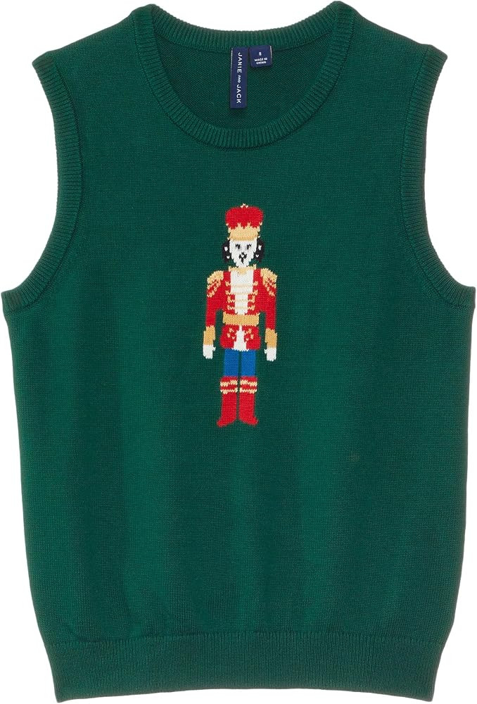 Janie and Jack Boys' Nutcracker Sweater Vest (Toddler/Little Big Kids) | Amazon (US)