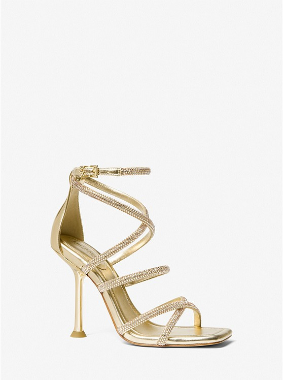 Imani Embellished Metallic Faux Suede Sandal | Michael Kors (IT)