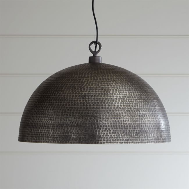 Rodan Hammered Metal Dome Pendant Light | Crate & Barrel