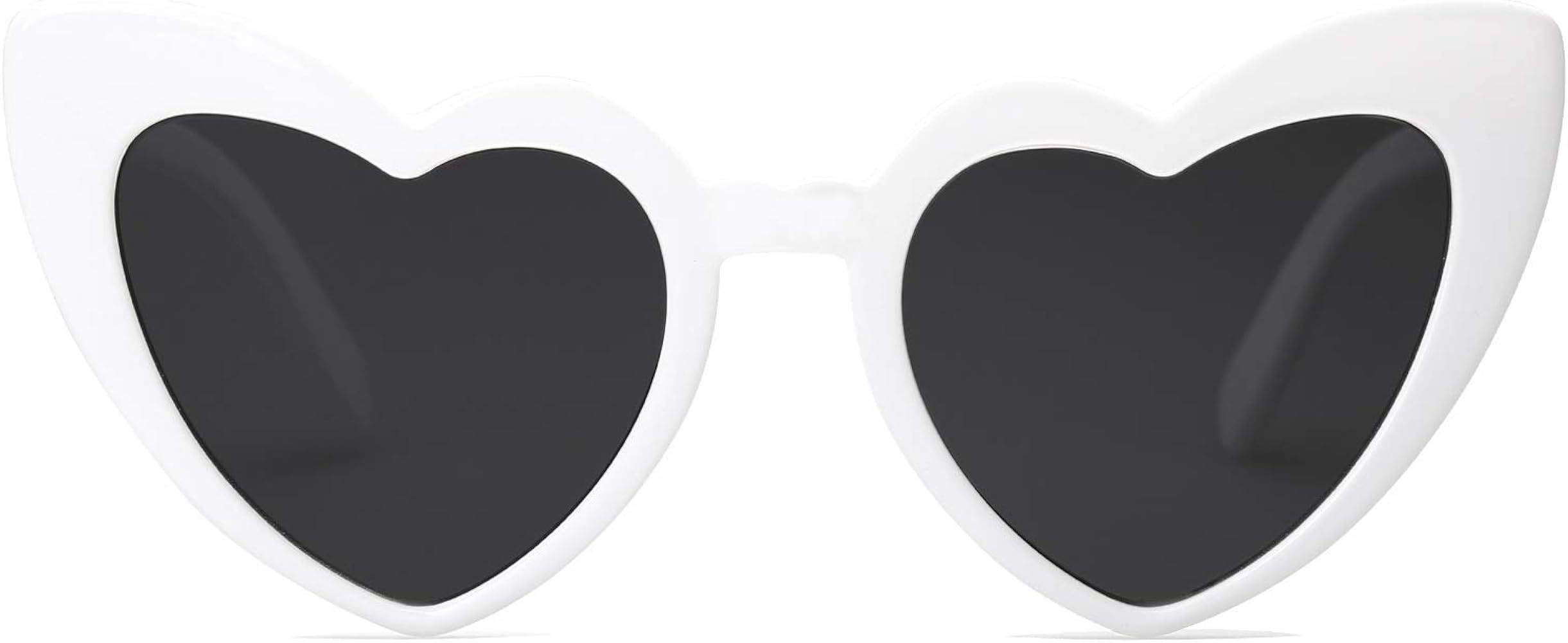 boqopod Clout Heart Shaped Sunglasses Goggles Vintage Cat Eye Mod Style Retro Kurt Cobain Glasses | Amazon (US)