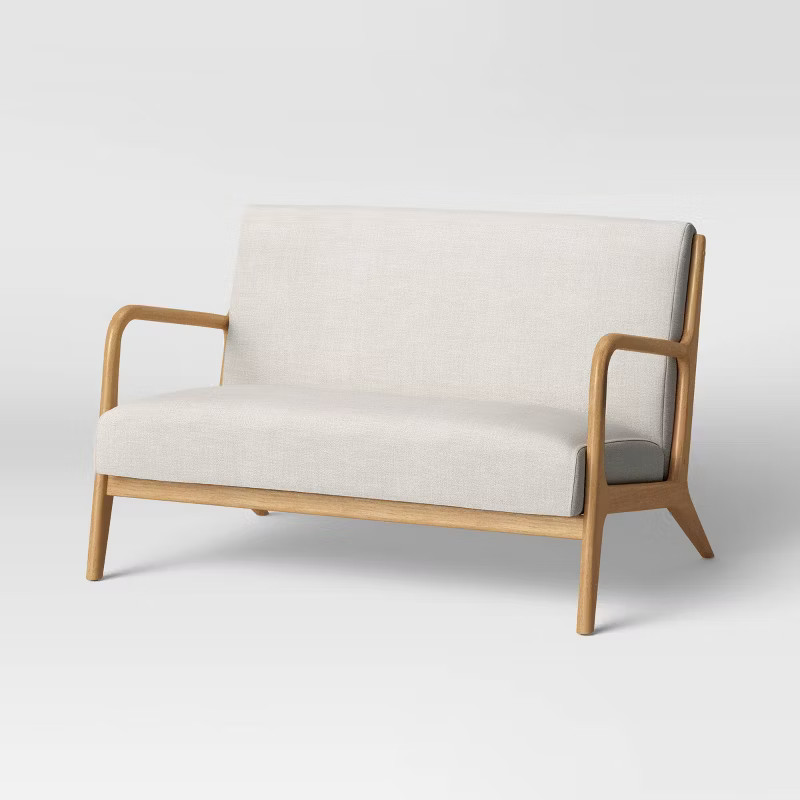 Esters Wood Arm Loveseat Husk Natural - Project 62™ | Target
