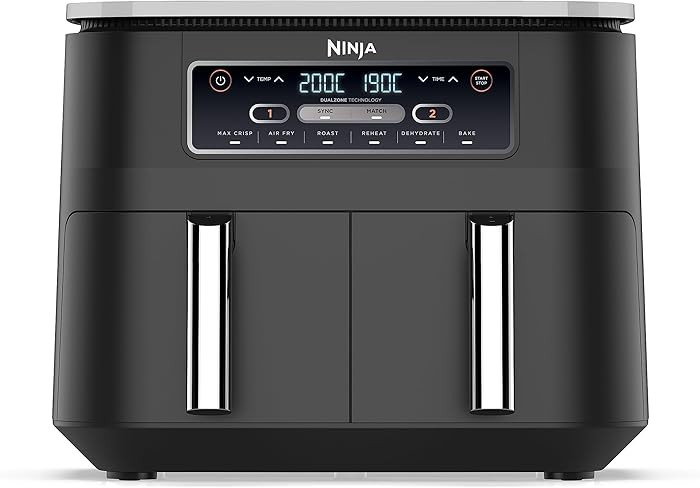 Ninja Foodi Dual Zone Digital Air Fryer, 2 Drawers, 7.6L, 6-in-1, Uses No Oil, Air Fry, Max Crisp... | Amazon (UK)
