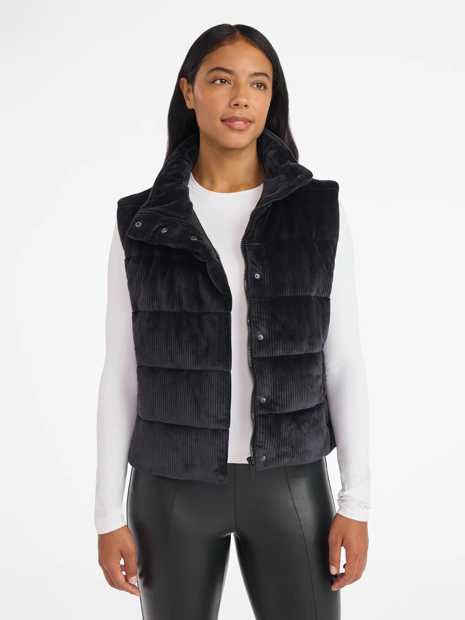 Avia Women's and Women's Plus Velour Ribbed Vest, Sizes XS-4X | Walmart (US)