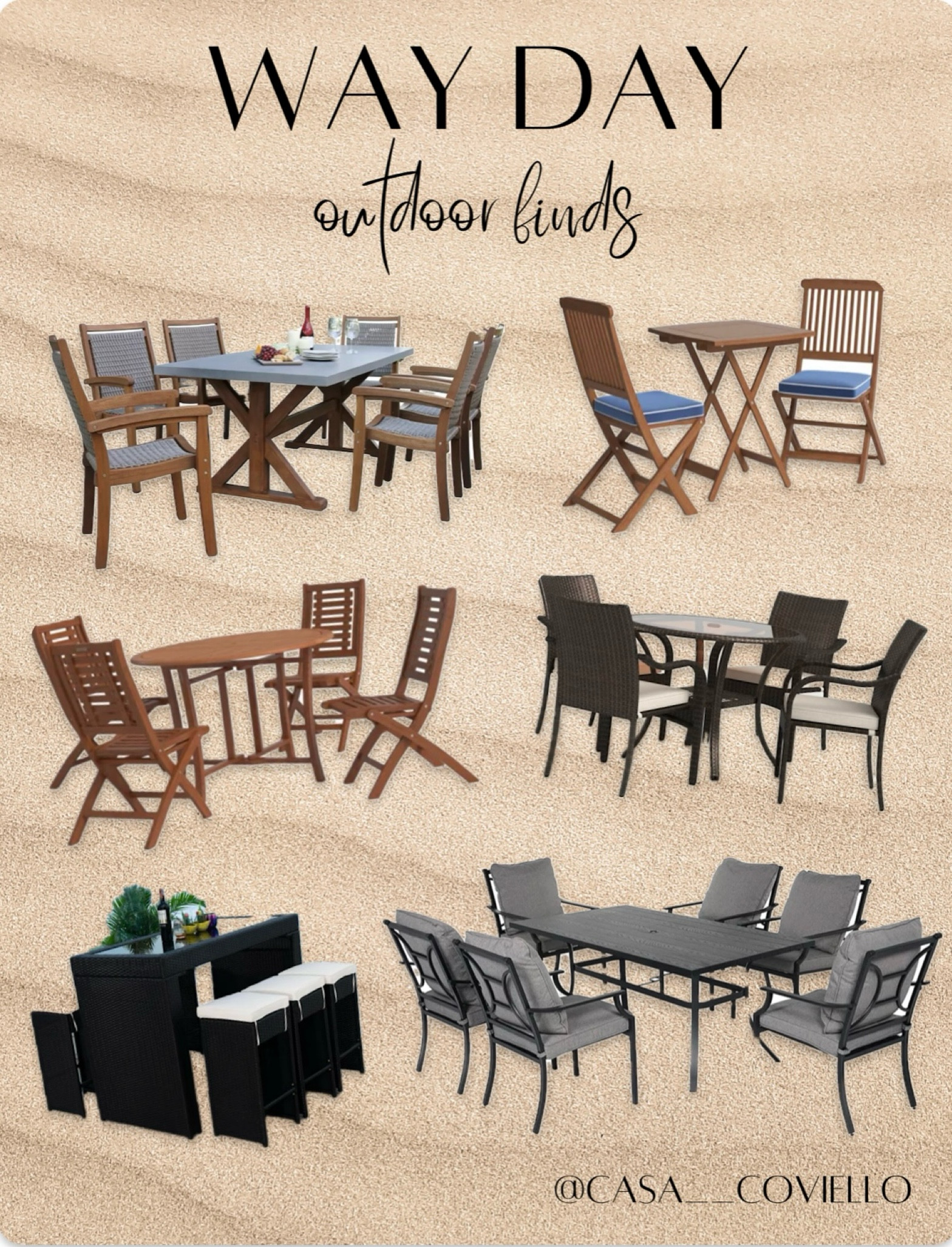 Some of my favorite Way Day outdoor dining sets I’ve come across while surfin the site- seating for all types of patio szn vibes 😎

#LTKhome #LTKsalealert #LTKSeasonal