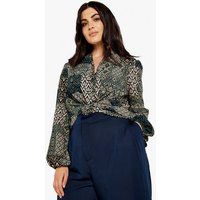 Apricot Curves Navy Soft Touch Wide Leg Trousers New Look | New Look (UK)