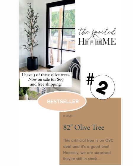 Our number 2 weekly bestseller//the 82” olive tree! Now on sale 

#LTKhome #LTKsalealert #LTKunder100