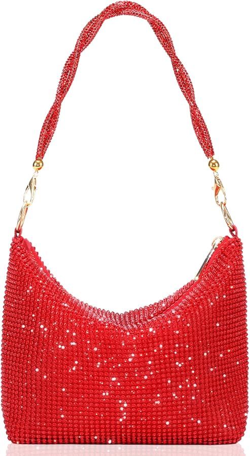 Afashor Fashion Womens Evening Bag Glitter Rhinestone Purse Shiny Clutch Handbag for Party Weddin... | Amazon (US)